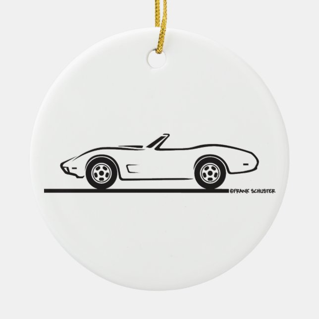 Adorno De Cerámica 1974-1977 Corvette convertible (Frente)