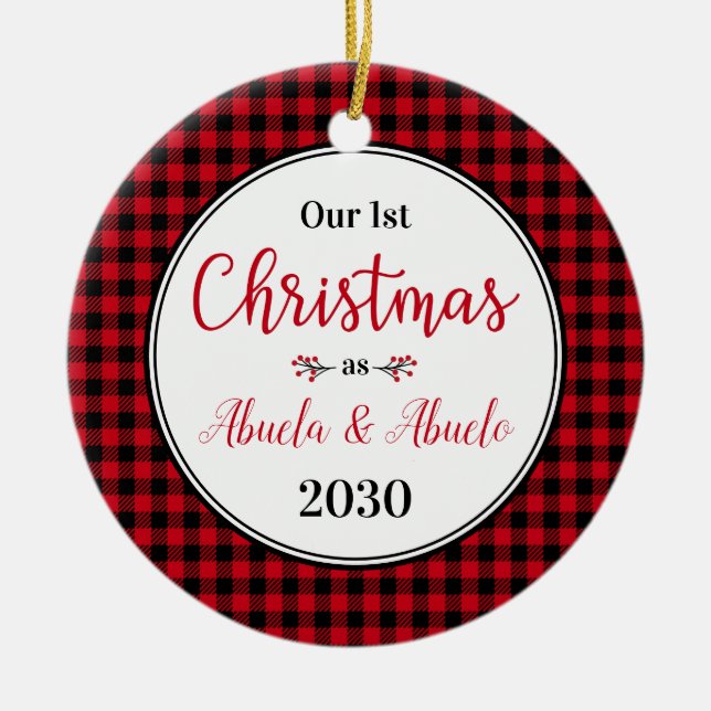Adorno De Cerámica 1.ª foto de Abuela Abuelo Navidades (Frente)