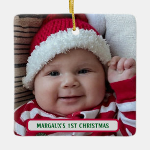 Adorno De Cerámica 1.ª foto de doble cara de Navidades