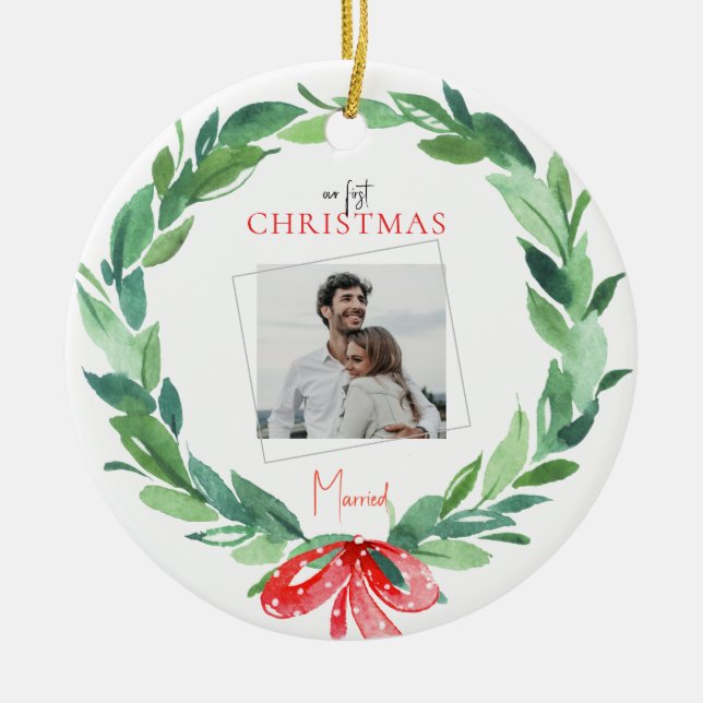 Adorno De Cerámica 1.ª foto de Navidades casados (Frente)