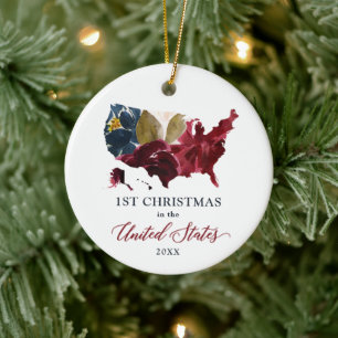Adorno De Cerámica 1.ª Personalización De Navidades En Estados Unidos