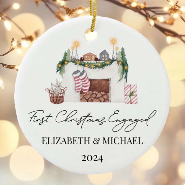 Adorno De Cerámica 1.ᵉʳ Árbol navideño acuarela de Navidades (Subido por el creador)