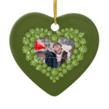  1.ᵉʳ boda personalizado foto corazón verde