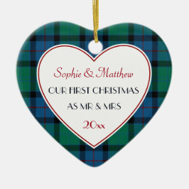 Adorno De Cerámica 1.ᵉʳ corazón de Navidades casados con donativos de