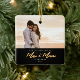 Adorno De Cerámica 1.ᵉʳ Navidad casado con Neon Lettering Photo