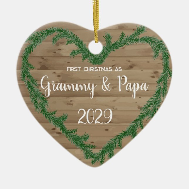 Adorno De Cerámica 1.ᵉʳ Navidad como Grammy (Frente)