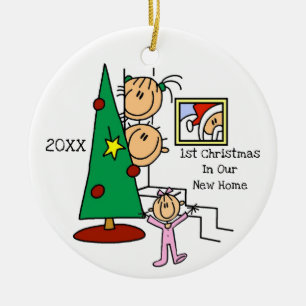 Adorno De Cerámica 1.ᵉʳ Navidad en nuestro nuevo hogar
