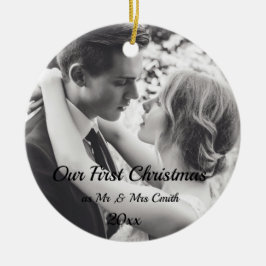 Adorno De Cerámica 1.ᵉʳ navidades, navidades recién casados, navidade