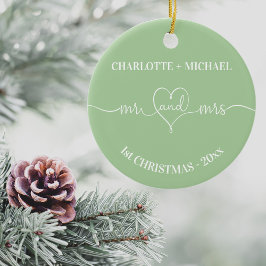 Adorno De Cerámica 1.ᵉʳ Navidades recién casados nombra al sabio del 