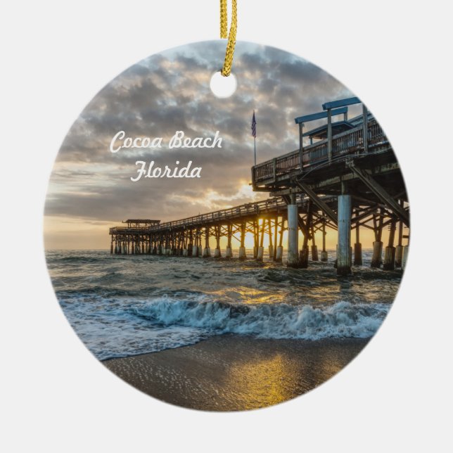 Adorno De Cerámica 1.ᵉʳ Sunrise 2017 Cocoa Beach (Frente)