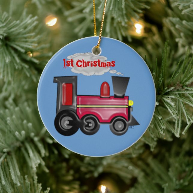 Adorno De Cerámica 1.ᵉʳ Tren 3D para Navidades (Árbol)