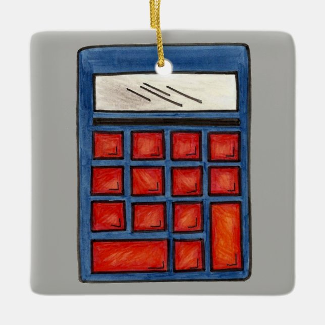Adorno De Cerámica #1 Math Teacher School Calculator Education Gift (Anverso)