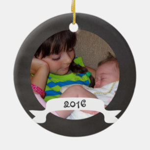 Adorno De Cerámica 1er Navidad como Hermana Mayor Pizarra