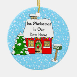 Adorno De Cerámica 1r Navidad en nuestro nuevo hogar