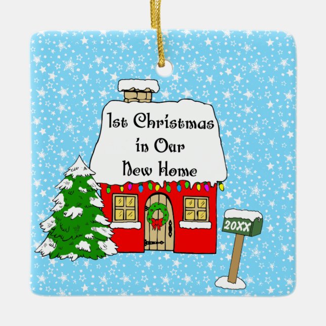 Adorno De Cerámica 1r Navidad en nuestro nuevo hogar (Anverso)
