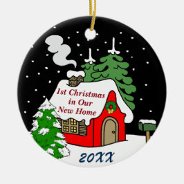 Adorno De Cerámica 1r Navidad en nuevo hogar