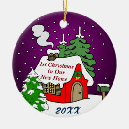 Adorno De Cerámica 1r Navidad en nuevo hogar