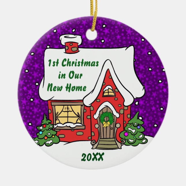 Adorno De Cerámica 1r Navidad en nuevo hogar (Frente)