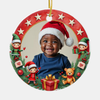 Adorno De Cerámica 1st Christmas 2 sided,