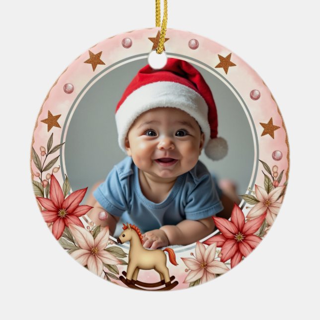 Adorno De Cerámica 1st Christmas 2 sided, Toy Box Treasures (Frente)