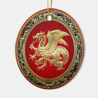 Adorno De Cerámica [200] Dragón islandés, Landvttir [Gold]