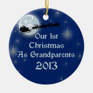 Adorno De Cerámica 2013 nuestro 1r navidad como abuelos