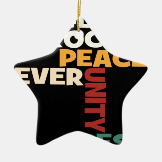 Adorno De Cerámica 2014 Love Rocks Peace Art Print (Frente)