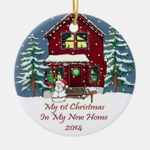 Adorno De Cerámica 2014 mi nuevo navidad casero