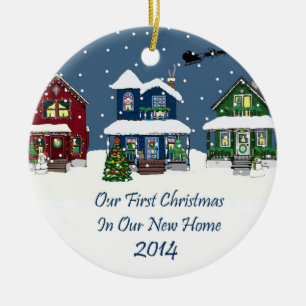 Adorno De Cerámica 2014 nuevas casas caseras Nevado del navidad