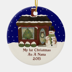Adorno De Cerámica 2015 mi 1r navidad como Nana