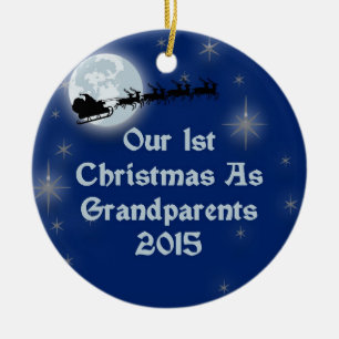 Adorno De Cerámica 2015 nuestro 1r navidad como abuelos