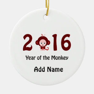 Adorno De Cerámica 2016 año del mono