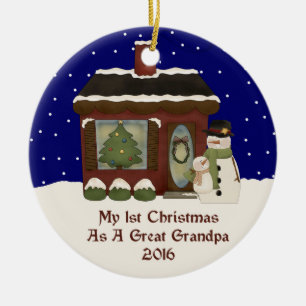 Adorno De Cerámica 2016 mi 1r navidad como gran abuelo