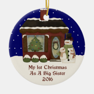 Adorno De Cerámica 2016 mi 1r navidad como hermana grande