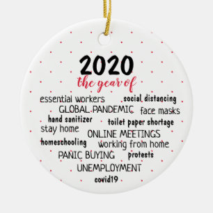Adorno De Cerámica 2020 año de la COVID 19