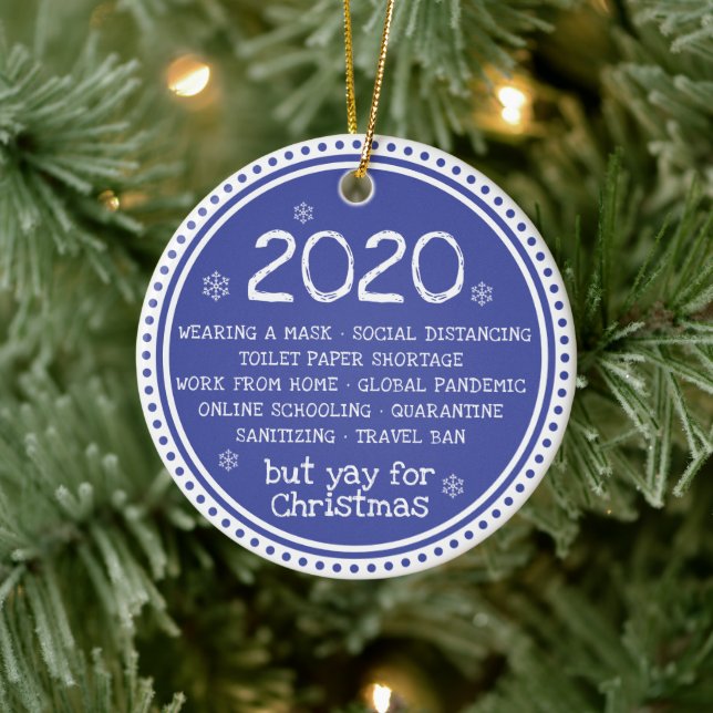 Adorno De Cerámica 2020 fue un asco pero yay para el azul de Navidad (Árbol)