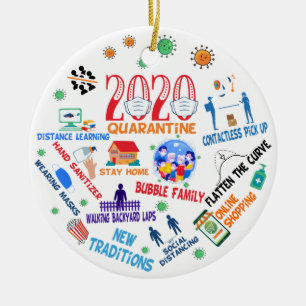 Adorno De Cerámica 2020 navidades pandémicos