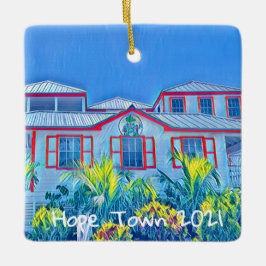 Adorno De Cerámica 2021 Ornament - Escuela Primaria Hope Town