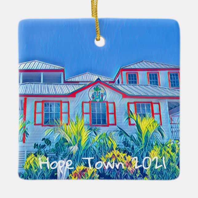 Adorno De Cerámica 2021 Ornament - Escuela Primaria Hope Town (Anverso)