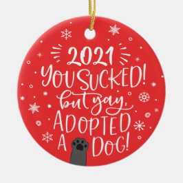 Adorno De Cerámica 2022 chupó pero adoptó un divertido nombre de foto