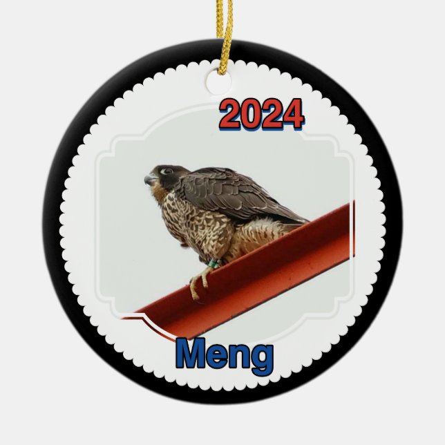 Adorno De Cerámica 2024 Círculo cerámico Meng (Frente)