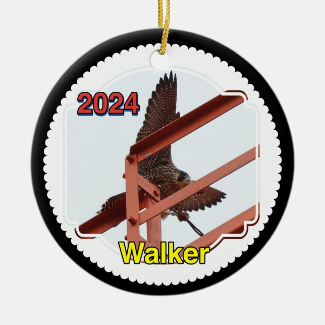 Adorno De Cerámica 2024 Círculo cerámico Ornament Walker (Frente)
