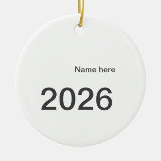 Adorno De Cerámica 2026 2027 2028 name title here year bold letter 