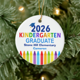 Adorno De Cerámica 2026 Kindergarten Graduate Custom Graduation Photo
