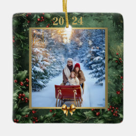 Adorno De Cerámica "20XX Navidades Recuerdos de fotografía: Foliage y