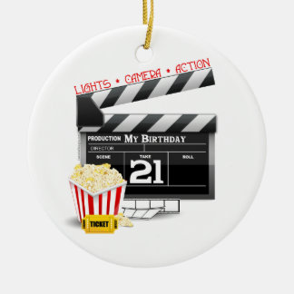 Adorno De Cerámica 21.ª Fiesta de cine de cumpleaños