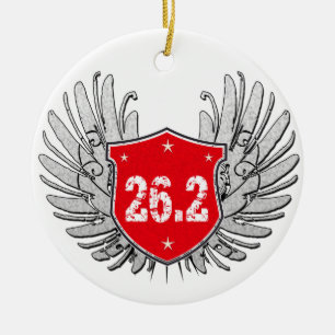 Adorno De Cerámica 26.2 Escudo de maratón