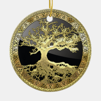 Adorno De Cerámica [27] Árbol celta dorado de vida
