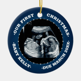 Adorno De Cerámica 2 foto Invitación de embarazo de padres