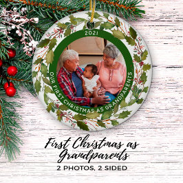 Adorno De Cerámica 2-Foto: Nuestros primeros Navidades como abuelos j